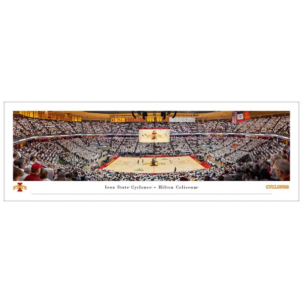 Iowa State Cyclones Basketball Panoramic Hilton Coliseum Poster (Tubed, 13.5"x40")